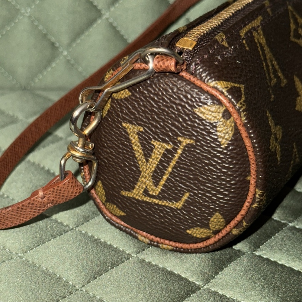 Louis Vuitton mini papillon Monogram Brown Wristlet micro pochette purse - Picture 6 of 11